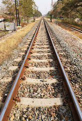 The railroad leading directly straight ahead