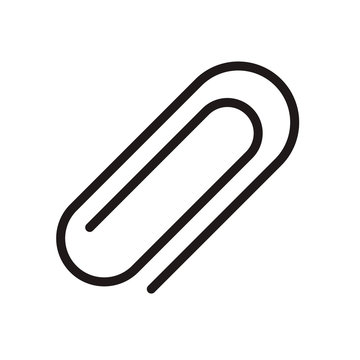 Paper clip icon. Vector graphic illustration. Suitable for website design, logo, app, template, and ui. EPS 10.