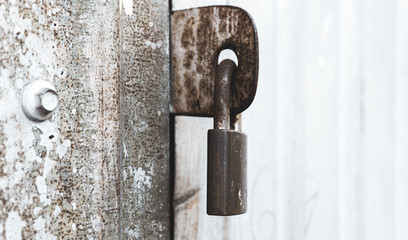 old lock on the door