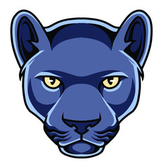 Black panther head mascot logo 