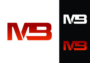 Obraz premium M B MB Initial Letter Logo design vector template, Graphic Alphabet Symbol for Corporate Business Identity