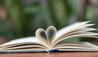 Open the book to make the heart image