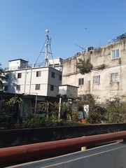 Mobile tower in city 