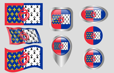 Flag of Pays-de-la-Loire, France