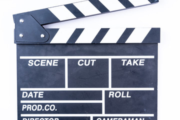 Clapper Board Isolated on white