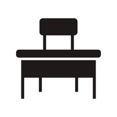 School desk icon. Vector graphic illustration. Suitable for website design, logo, app, template, and ui. EPS 10.