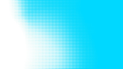 Dots halftone white blue color pattern gradient texture with technology digital background. Dots pop art comics with summer background.