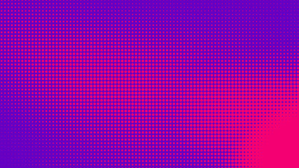 Dots halftone purple pink color pattern gradient texture with technology digital background. Pop art comics with nature graphic design.