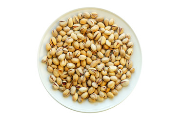 Fried and salted pistachios
