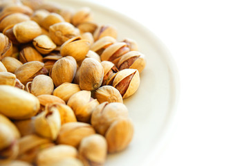 Fried and salted pistachios