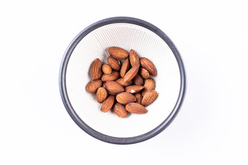 Almonds isolated on white
