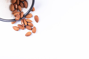 Almonds isolated on white