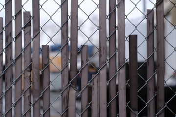industrial chainlink fence with privacy screen