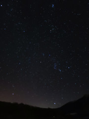 Fototapeta na wymiar night sky with orion constellation