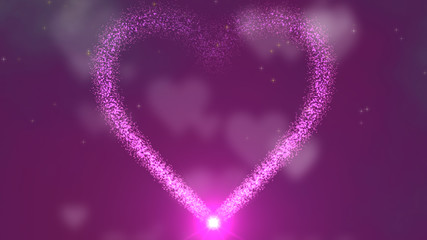 A mysterious light strip that draws a heart shape