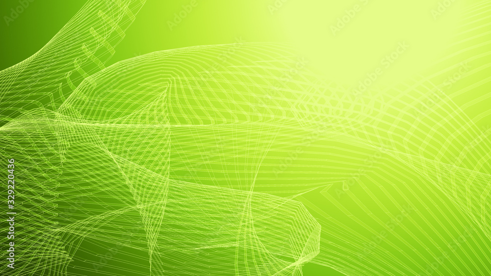 Aufkleber dot green wave light screen gradient texture background. abstract technology big data digital backgr
