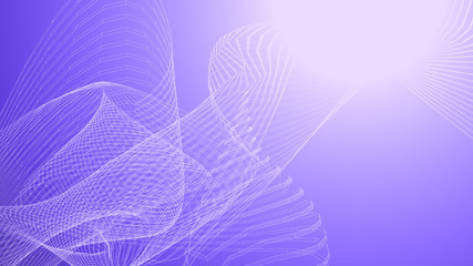 Dot purple wave light screen gradient texture background. Abstract  technology big data digital background. 3d rendering.