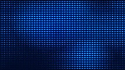 Dot blue pattern screen led light gradient texture background. Abstract  technology big data digital background. 3d rendering.