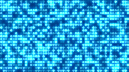 Obraz premium Dot white blue pattern screen led light gradient texture background. Abstract technology big data digital background. 3d rendering.