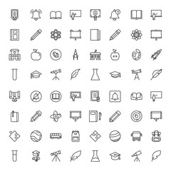Education icon set.