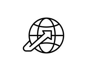 Globe line icon.