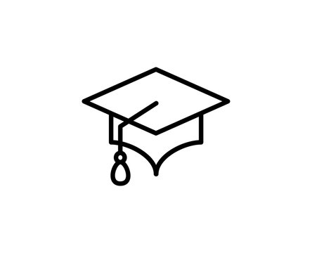 Graduation cap line icon