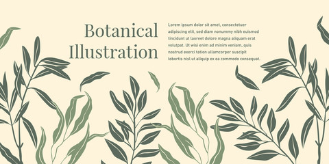 Nature Botanical Background Template Design
