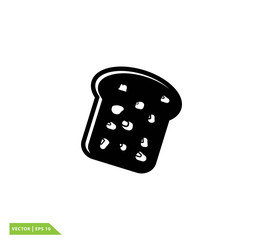 Bread icon vector logo design template