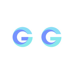 Initial letter g vector icon. Stock illustration