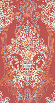 Classic paisley and lace pattern, wallpaper pattern