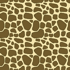 Giraffe skin hand drawn pen texture. Vector seamless pattern sketch skin pattern.