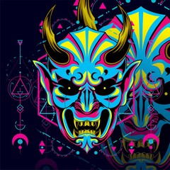 POP ART ONI CYBORG DESGN GEOMETRIC