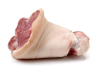 raw pork (leg) isolated on white background