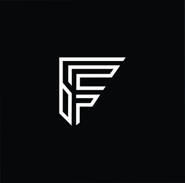 Minimal elegant monogram art logo. Outstanding professional trendy awesome artistic F FF FFF initial based Alphabet icon logo. Premium Business logo White color on black background