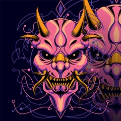 ONI MASK  GEOMETRIC SOFT COLORS