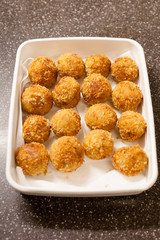 Makeing potato croquettes