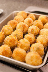 Makeing potato croquettes