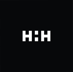 Minimal elegant monogram art logo. Outstanding professional trendy awesome artistic H HH HHH initial based Alphabet icon logo. Premium Business logo White color on black background