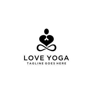 Creative luxury Illustration Yoga logo vector sign emblem