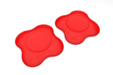 Blank Home Yoga Knee and Elbow Pad For Branding. 3d render illustration.