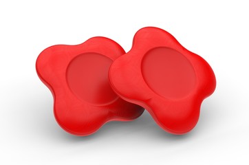 Blank Home Yoga Knee and Elbow Pad For Branding. 3d render illustration.