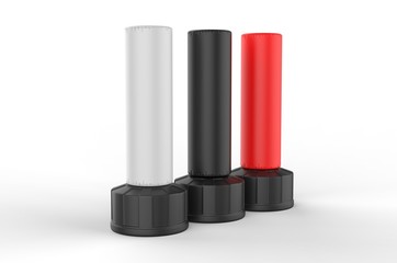 Blank Freestanding Punch Bag For Branding And Mock Up, 3d render illustration.