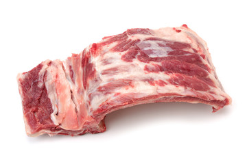 Pork ribs on white background