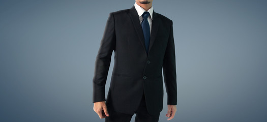 Obraz na płótnie Canvas Business portrait of handsome man in black suit