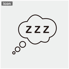Bubble sleep icon vector illustration symbol