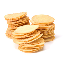 potato chips isolated on white background