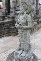 sculpture in the penataran temple, hindu temple guard kelud, blitar, east java, indonesia
