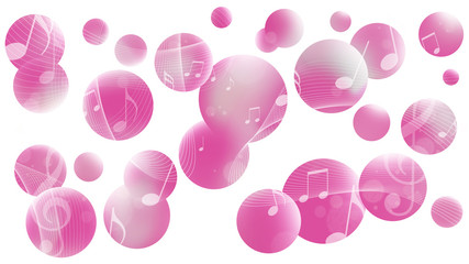 音楽のイメージ、抽象的な球体の背景