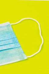 Medical protective dressing on a colored background.