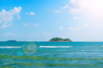 Rat and Cat Island, sea is a popular tourist attraction to visit Comfortable Songkhla Province, Thailand